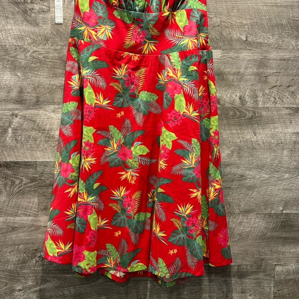 Love by Chelsey NWT Halter Floral MIDI Dress with smocked back. - Picture 4 of 9